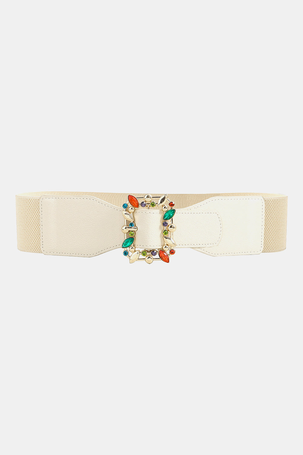 Multicolored Leaf Buckle Elastic Belt-Teresa&#39;s Fashionista LLC