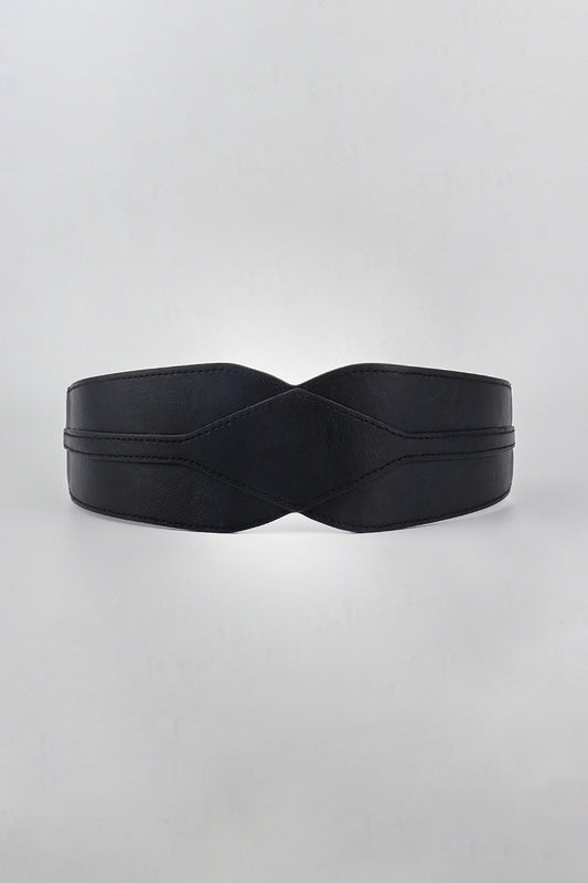 Elastic Wide PU Belt-Teresa&#39;s Fashionista LLC