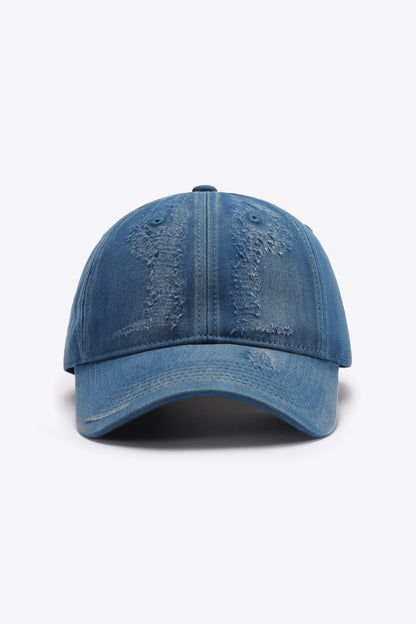 Distressed Adjustable Baseball Cap-Teresa&#39;s Fashionista LLC