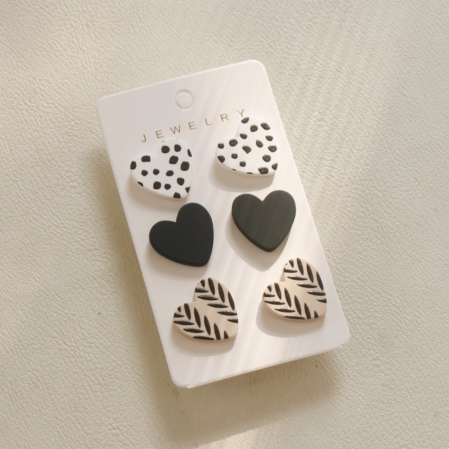 3 Piece Acrylic Heart Stud Earrings-Teresa&#39;s Fashionista LLC