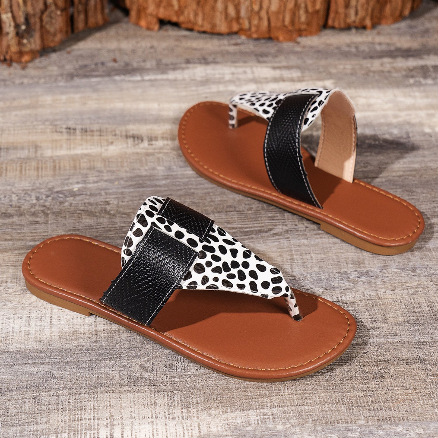 Animal Print Open Toe Sandals-Teresa&#39;s Fashionista LLC