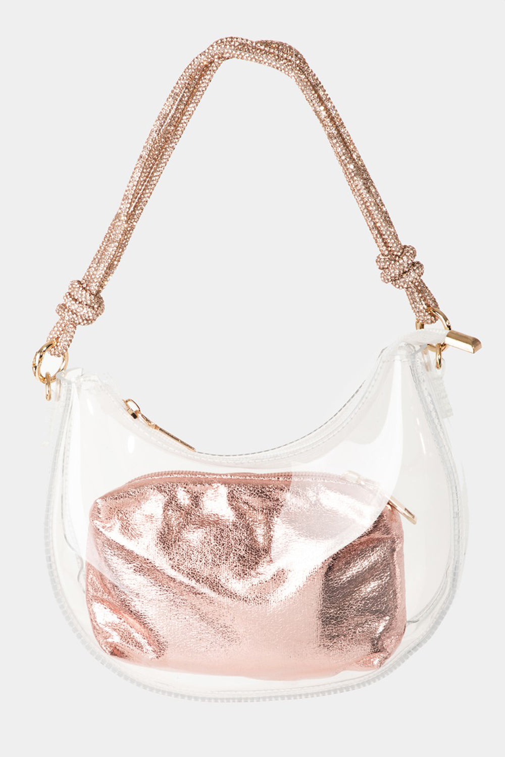 Fame Clear See Through Baguette Bag-Teresa&#39;s Fashionista LLC