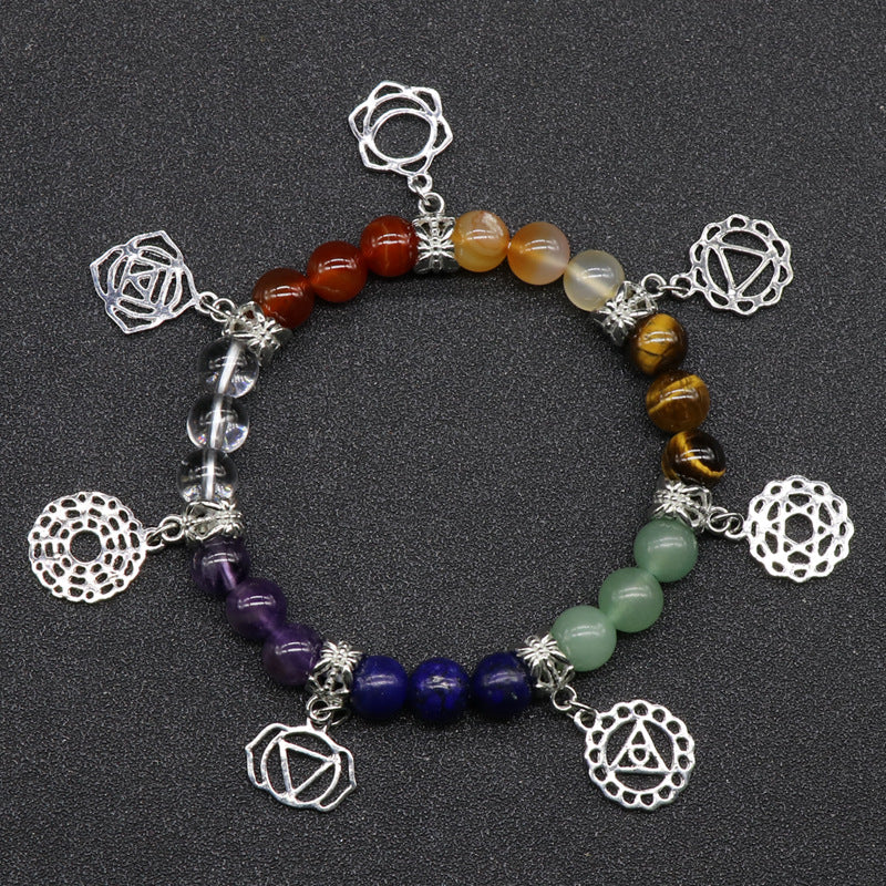 Natural Crystal Chakra Bracelet-Teresa&#39;s Fashionista LLC