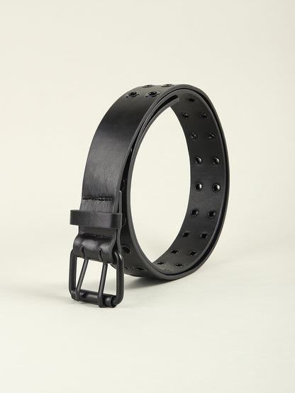 Grommet PU Leather Belt-Teresa&#39;s Fashionista LLC