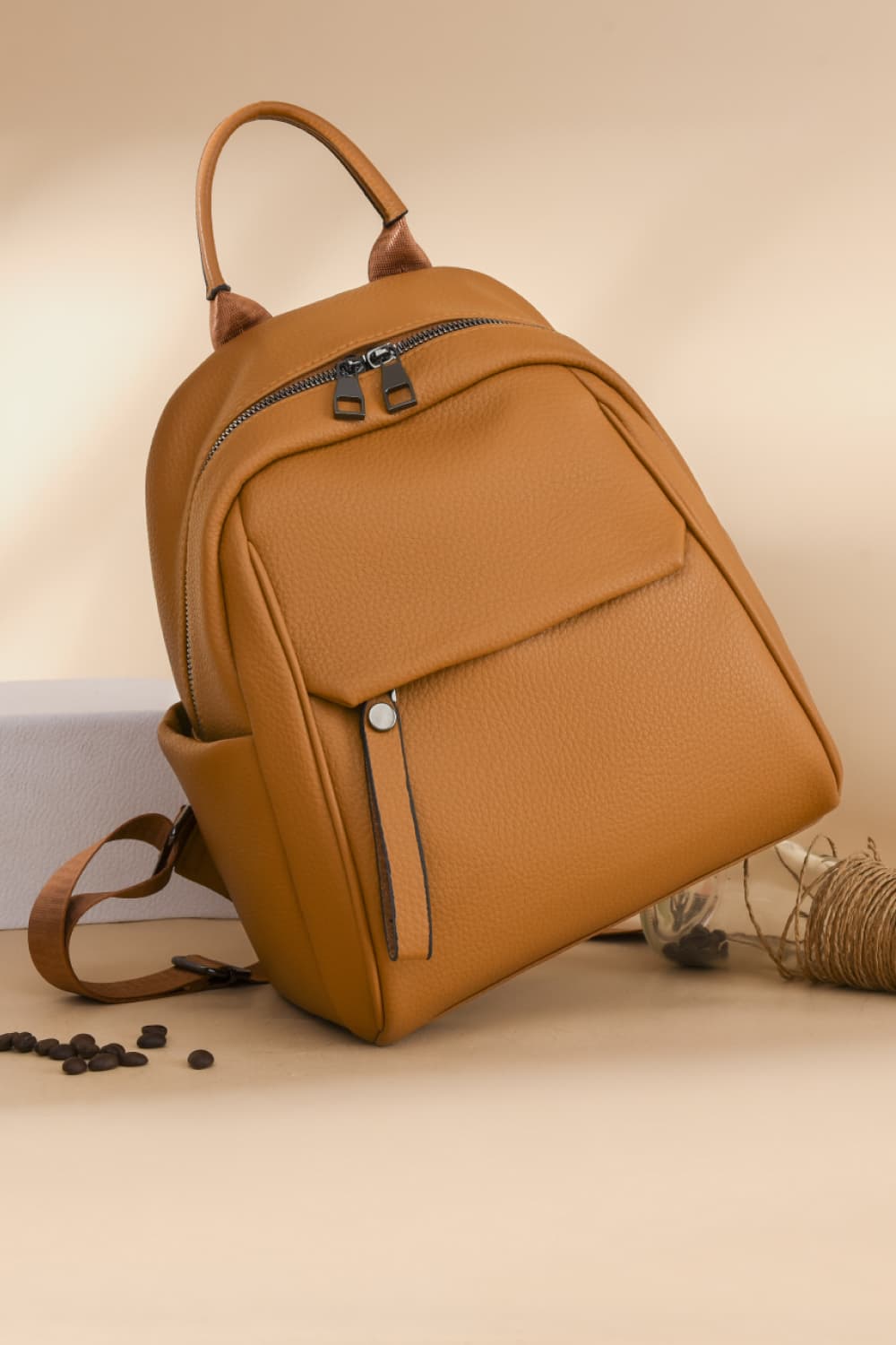 Medium PU Leather Backpack-Teresa&#39;s Fashionista LLC