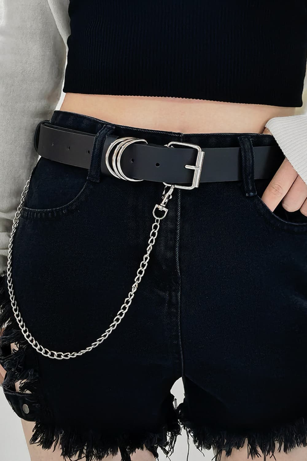 PU Leather Alloy Chain Belt-Teresa&#39;s Fashionista LLC