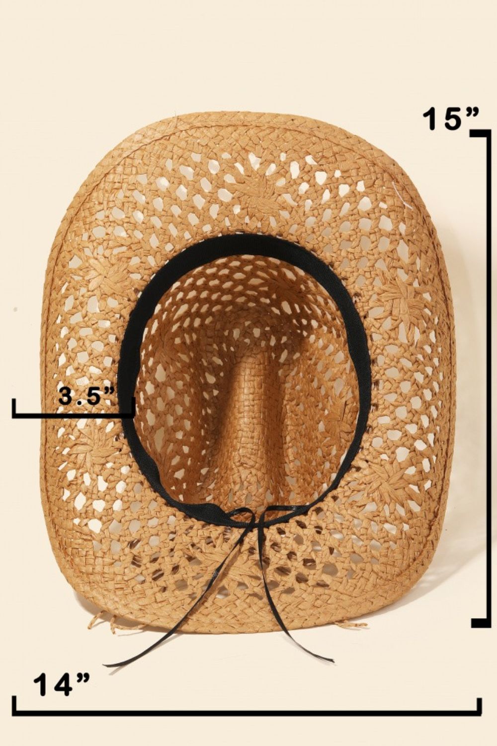 Fame Straw Weave Rope Ribbon Cowboy Hat-Teresa&#39;s Fashionista LLC