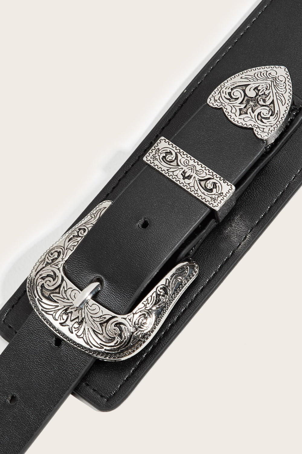 Double Buckle PU Leather Belt-Teresa&#39;s Fashionista LLC