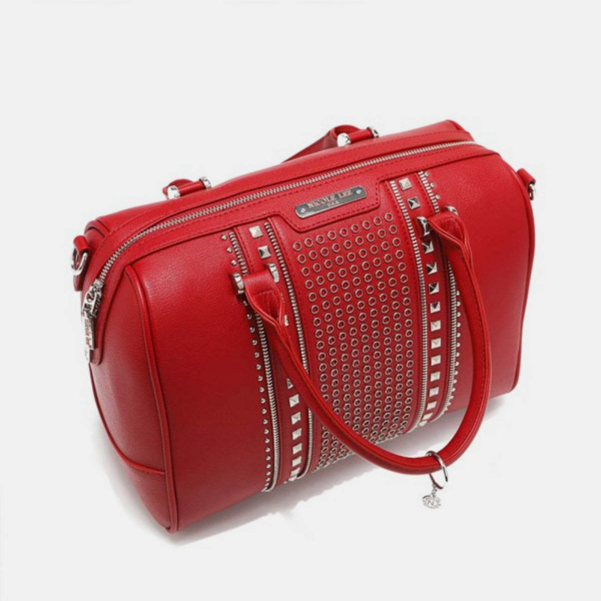 Nicole Lee USA Studded Boston Bag-Teresa&#39;s Fashionista LLC