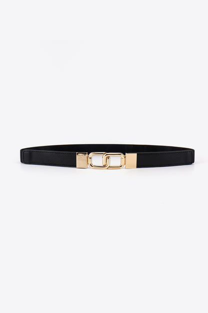 Geometric Double Buckle Elastic Belt-Teresa&#39;s Fashionista LLC