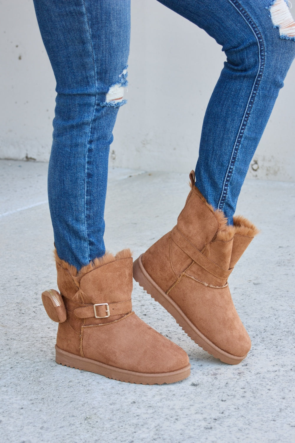 Forever Link Plush Thermal Flat Boots-Teresa&#39;s Fashionista LLC