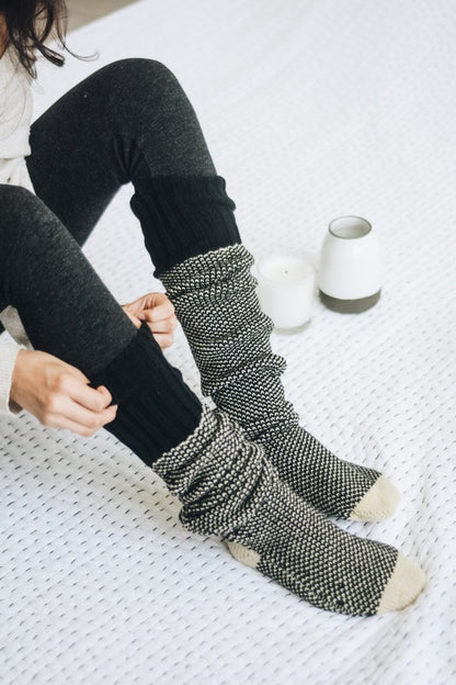 Knitted Lounge Socks-Teresa&#39;s Fashionista LLC