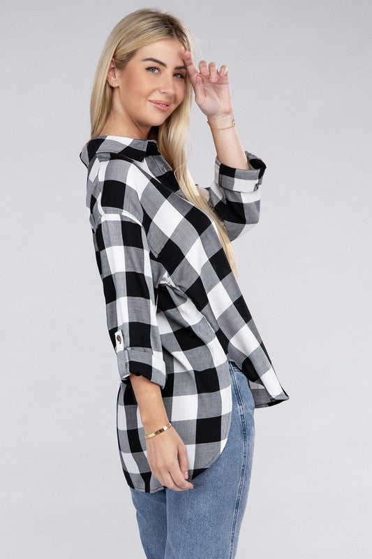 Classic Plaid Flannel Shirt-Teresa&#39;s Fashionista LLC