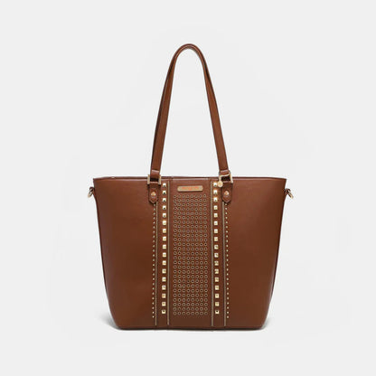 Nicole Lee USA Studded Decor Tote Bag-Teresa&#39;s Fashionista LLC