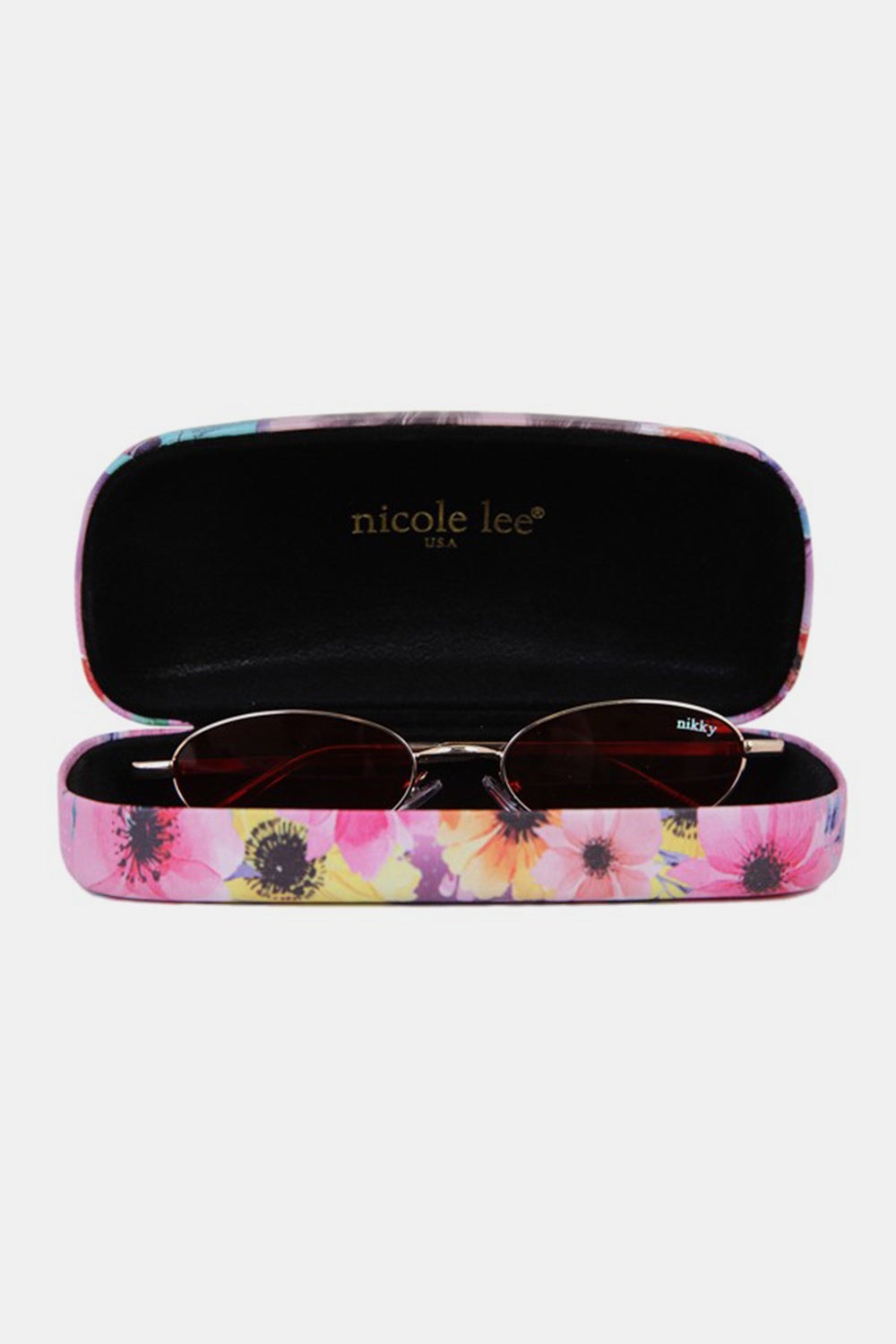 Nicole Lee USA Metal Frame Finley Oval Sunglasses-Teresa&#39;s Fashionista LLC