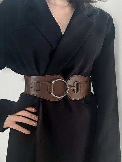 PU Elastic Wide Belt-Teresa&#39;s Fashionista LLC