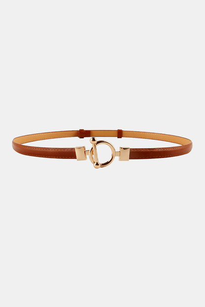 Toggle Buckle Skinny PU Belt-Teresa&#39;s Fashionista LLC