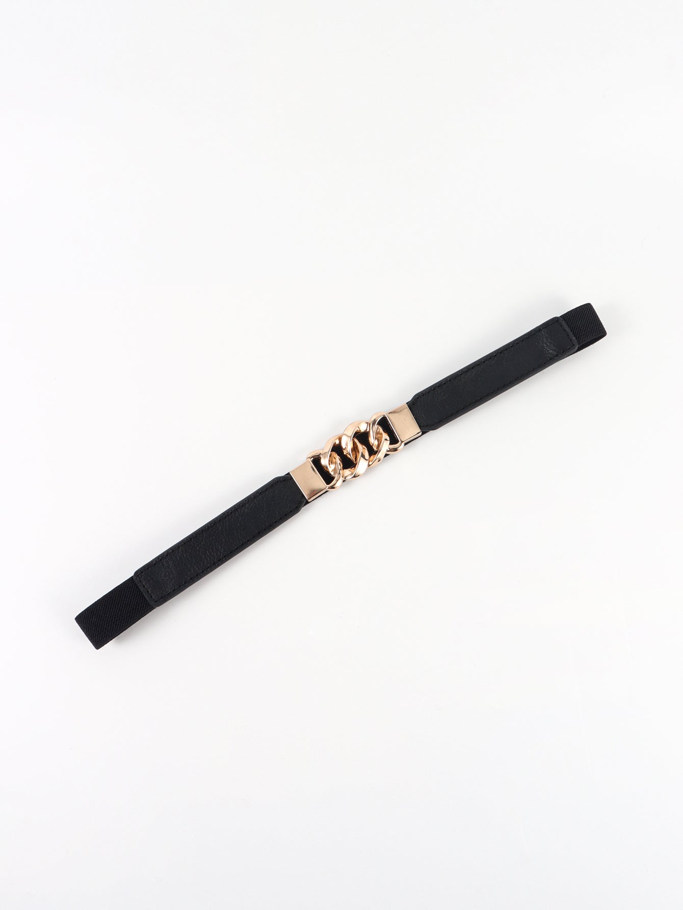 Zinc Alloy Buckle Elastic PU Belt-Teresa&#39;s Fashionista LLC