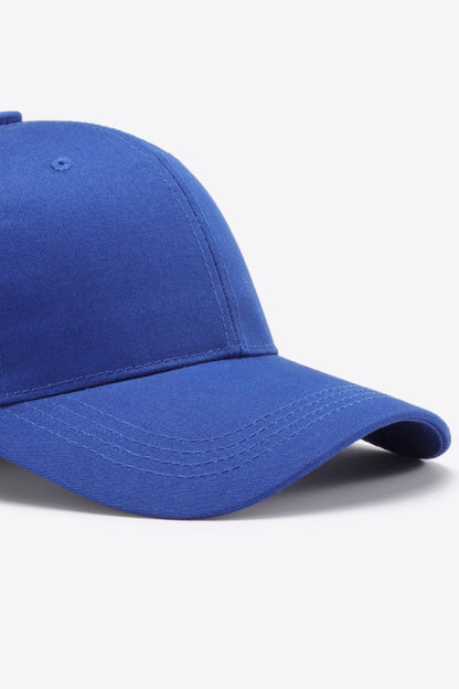 Plain Adjustable Cotton Baseball Cap-Teresa&#39;s Fashionista LLC