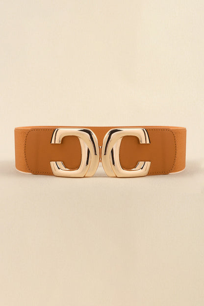 Zinc Alloy Buckle Elastic Wide Belt-Teresa&#39;s Fashionista LLC