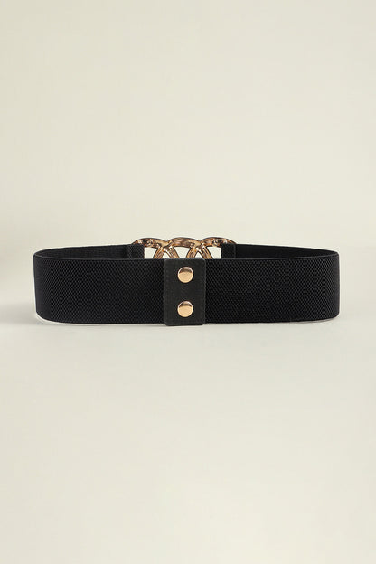 Zinc Alloy Buckle Elastic Wide Belt-Teresa&#39;s Fashionista LLC