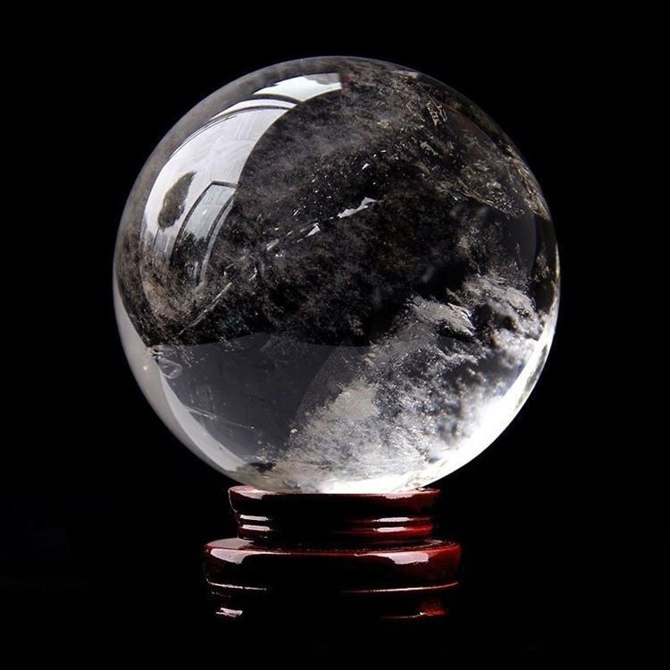 Natural White Crystal Ball Rough Polished Home Decoration-Teresa&#39;s Fashionista LLC