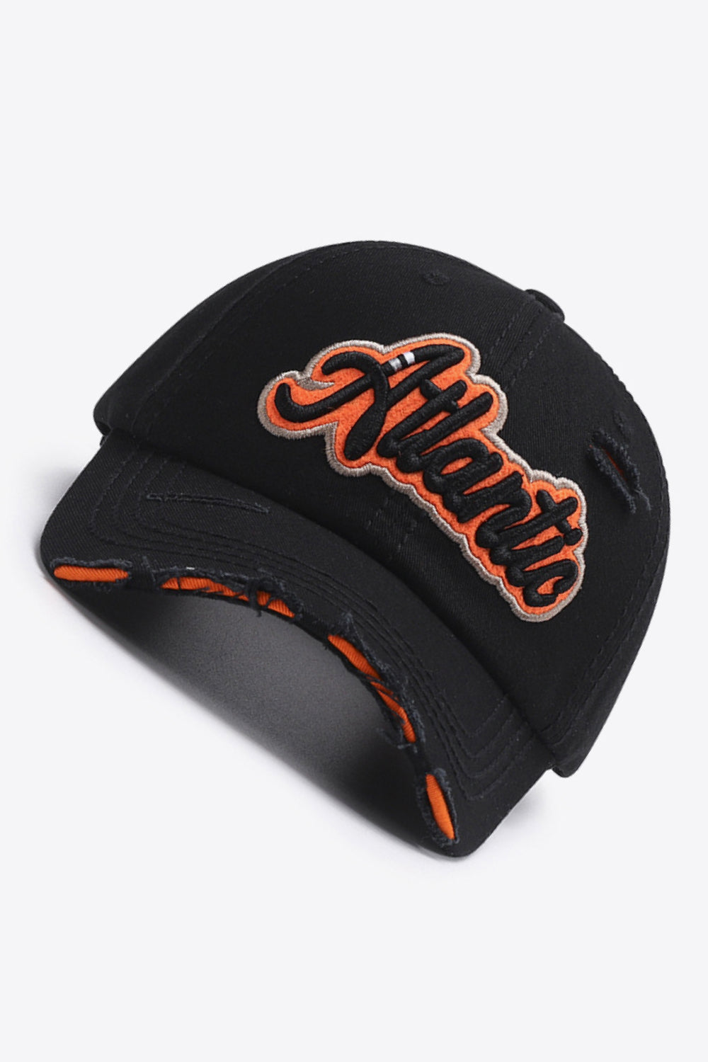 ATLANTIC Graphic Distressed Baseball Cap-Teresa&#39;s Fashionista LLC