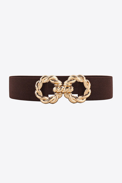 Zinc Alloy Buckle Elastic Belt-Teresa&#39;s Fashionista LLC