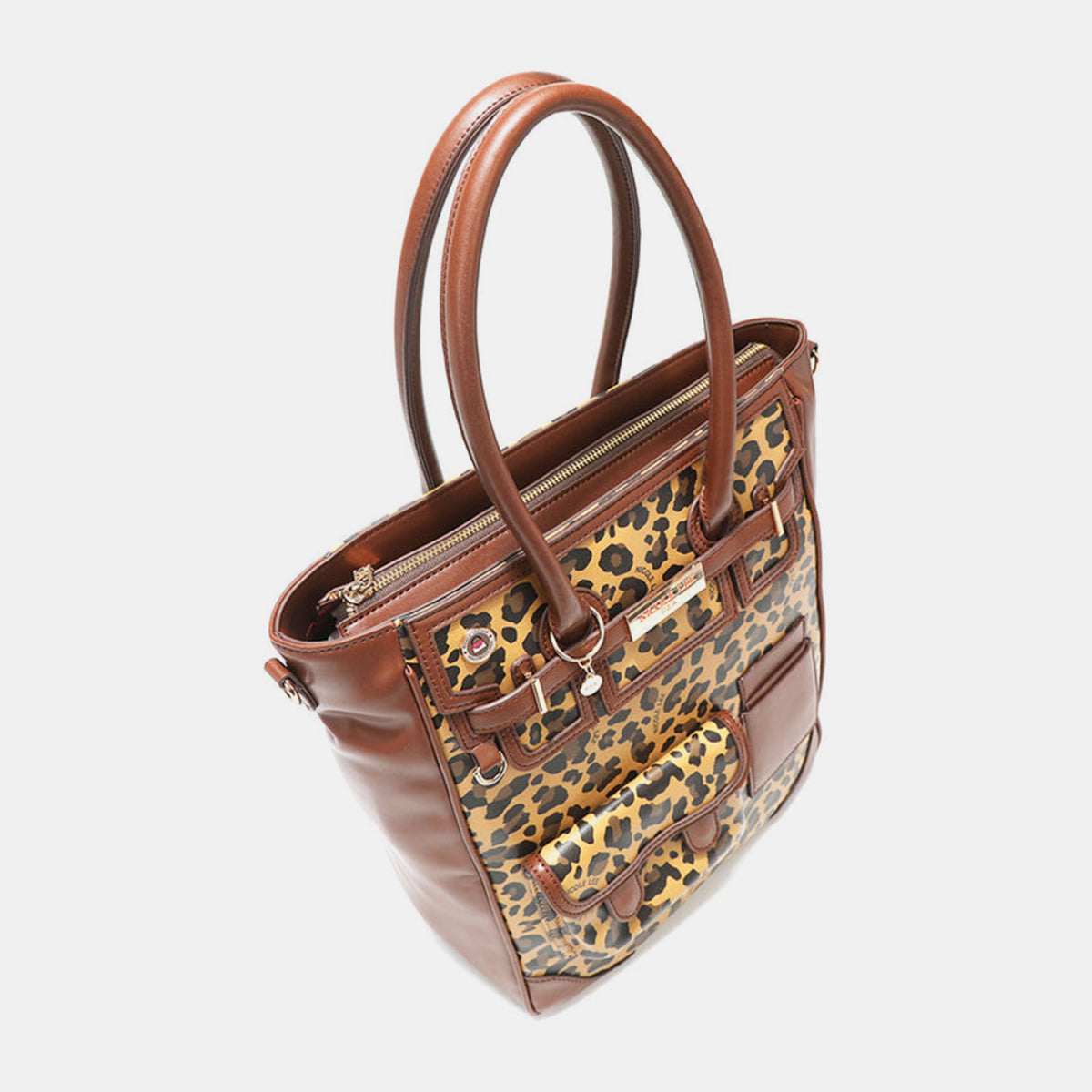 Nicole Lee USA Leopard Large Tote Bag-Teresa&#39;s Fashionista LLC