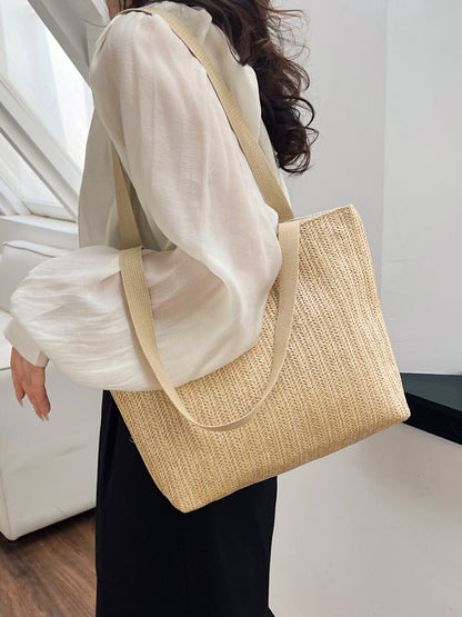 Straw Woven Tote Bag-Teresa&#39;s Fashionista LLC