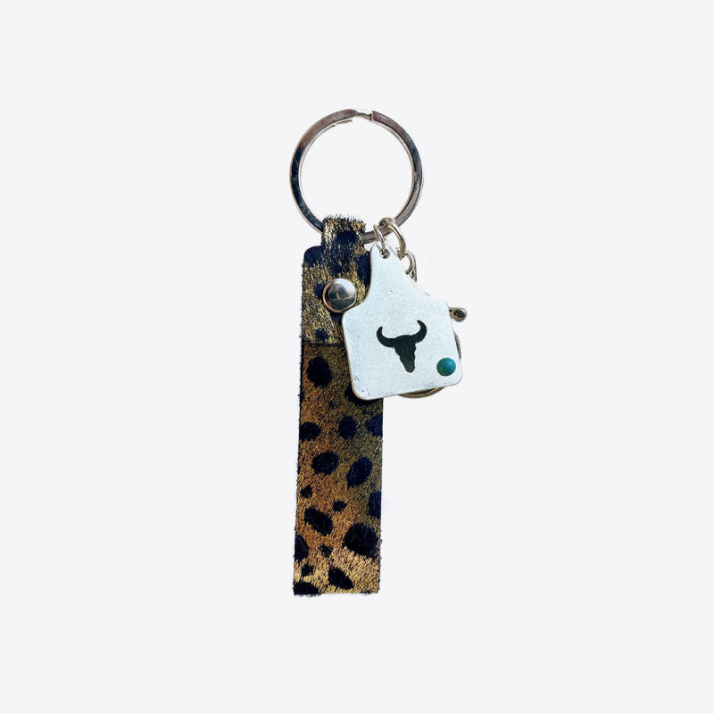 Genuine Leather Alloy Keychain-Teresa&#39;s Fashionista LLC