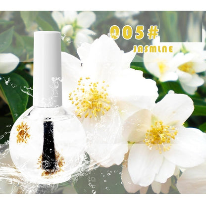 Nail Beauty Dried Flowers Nutrition Nail Treatment Oil Anti-agnail Nail Edge Moisturizing Nail Base Coat Natural Dried Flower Nutrient Solution-Teresa&#39;s Fashionista LLC