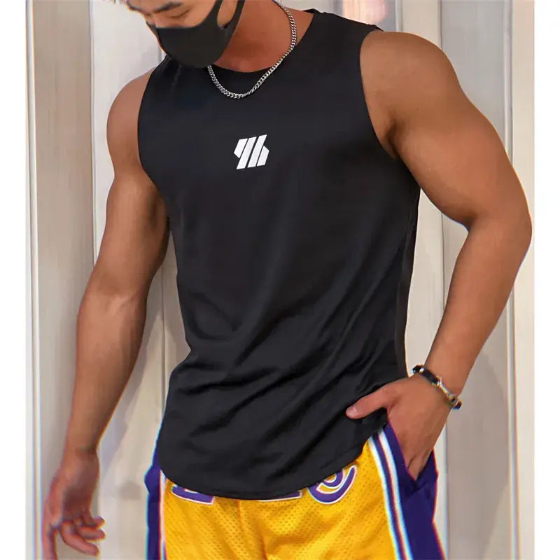 2023 newest Summer Gym Vest High Quality mesh Shirt Sleeveless T-shirts-Teresa&#39;s Fashionista LLC