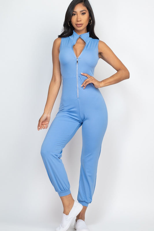 Zip Front Jumpsuit-Teresa&#39;s Fashionista LLC