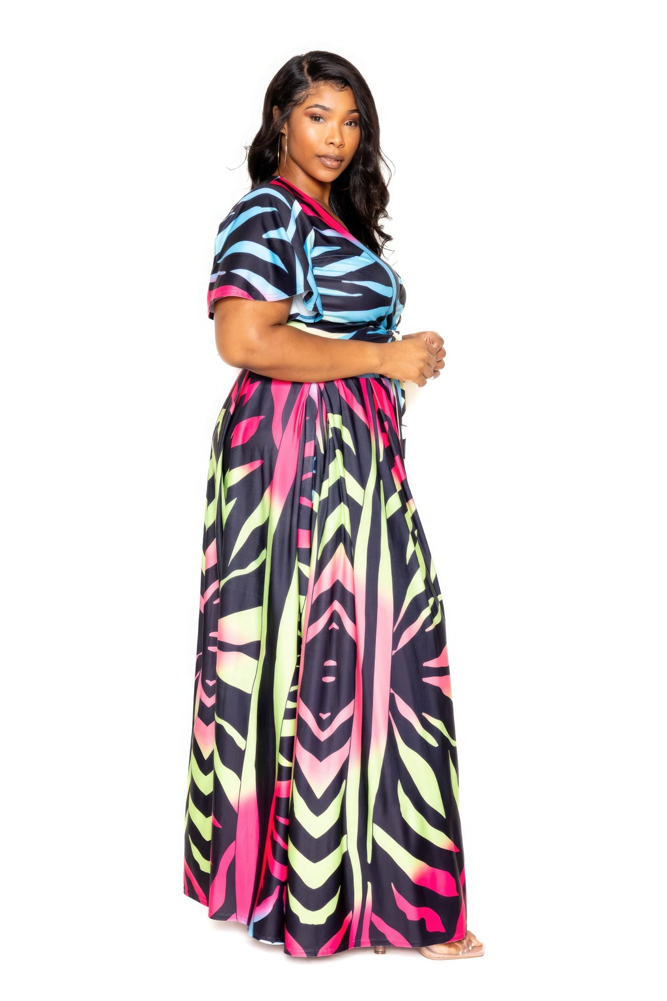 Ombre Animal Maxi Skirt & Top Set-Teresa&#39;s Fashionista LLC