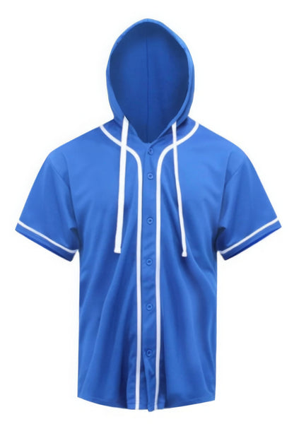 Hooded Baseball Jersey-Teresa&#39;s Fashionista LLC