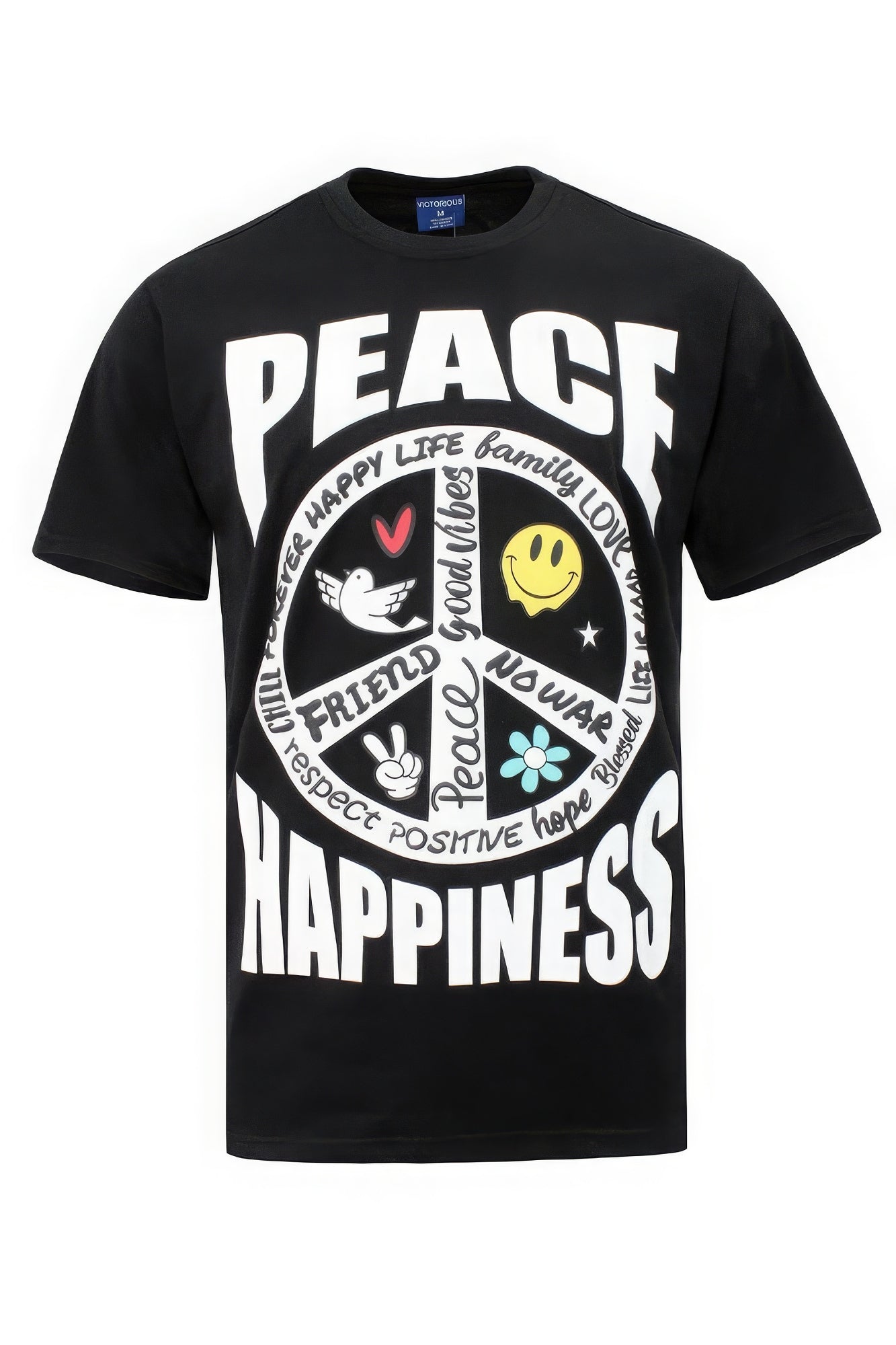 Peace Happiness T-shirts-Teresa&#39;s Fashionista LLC