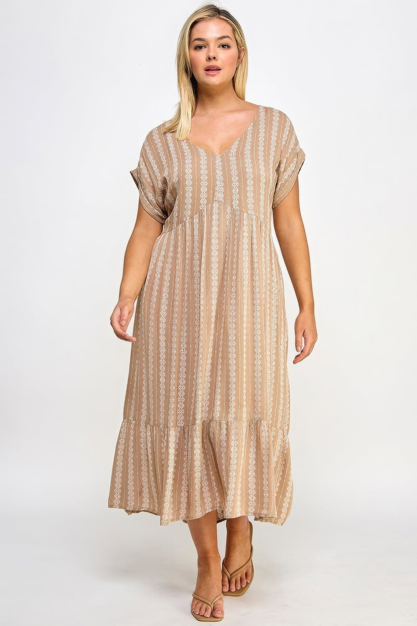 Boho Maxi Dress W/ Slip-Teresa&#39;s Fashionista LLC