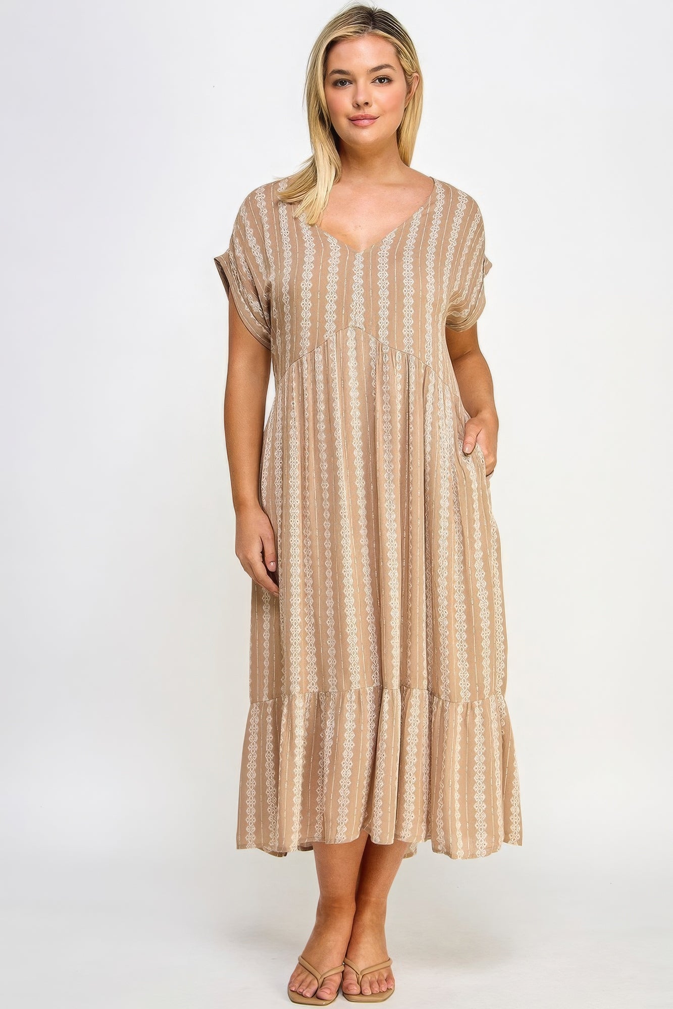 Boho Maxi Dress W/ Slip-Teresa&#39;s Fashionista LLC