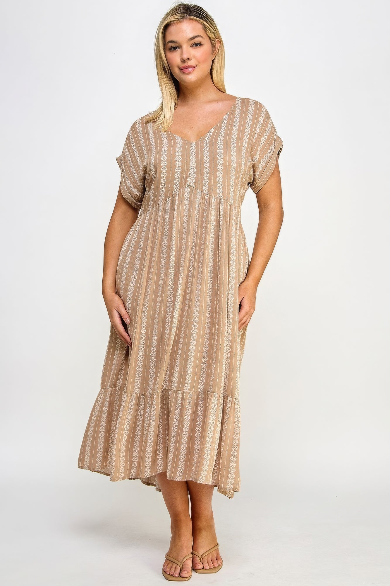 Boho Maxi Dress W/ Slip-Teresa&#39;s Fashionista LLC