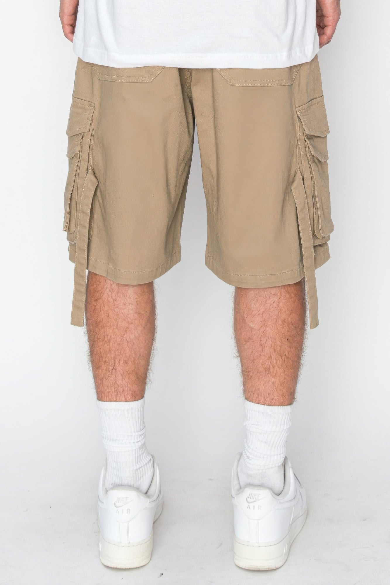 Twill Tuility Jogger Shorts-Teresa&#39;s Fashionista LLC