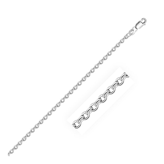 Sterling Silver Rhodium Plated Cable Chain (2.75 mm)-Teresa&#39;s Fashionista LLC