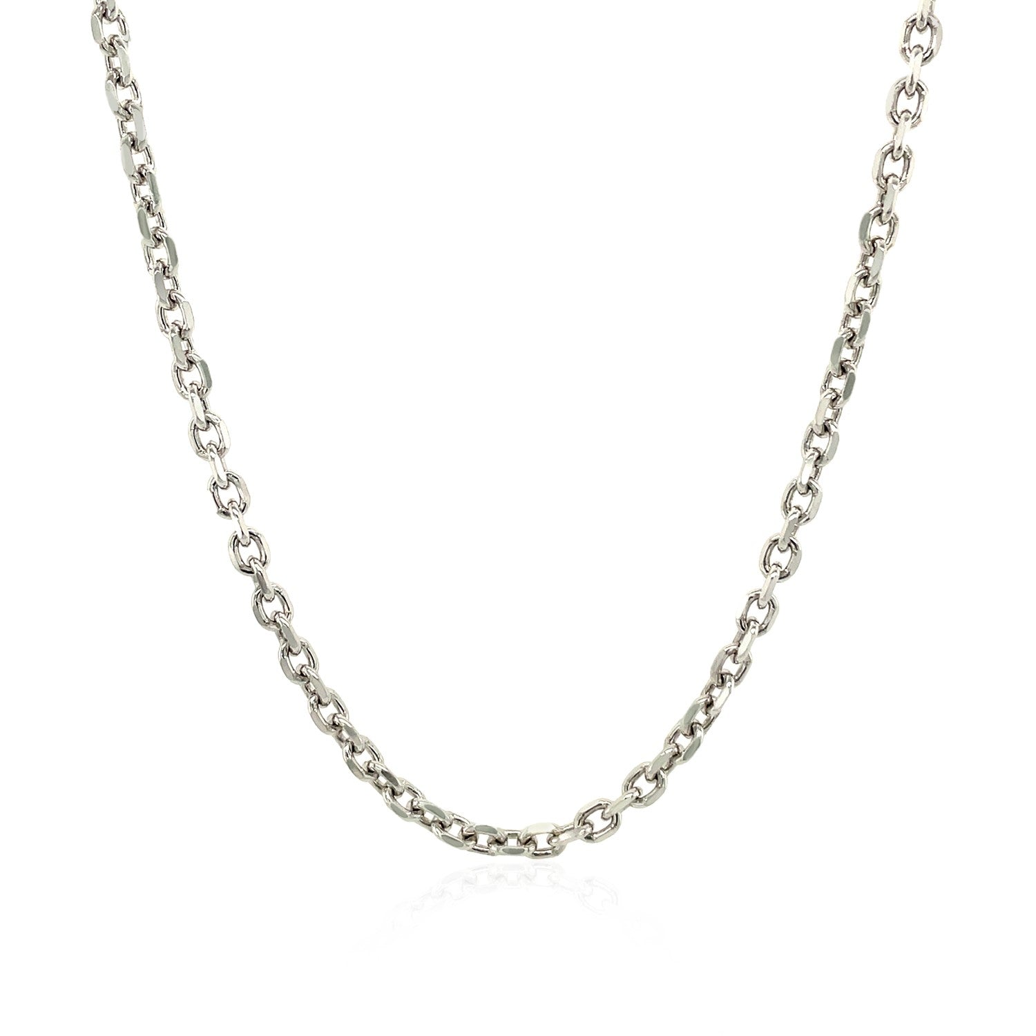 Sterling Silver Rhodium Plated Cable Chain (2.75 mm)-Teresa&#39;s Fashionista LLC