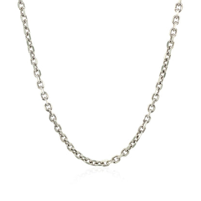 Sterling Silver Rhodium Plated Cable Chain (2.75 mm)-Teresa&#39;s Fashionista LLC