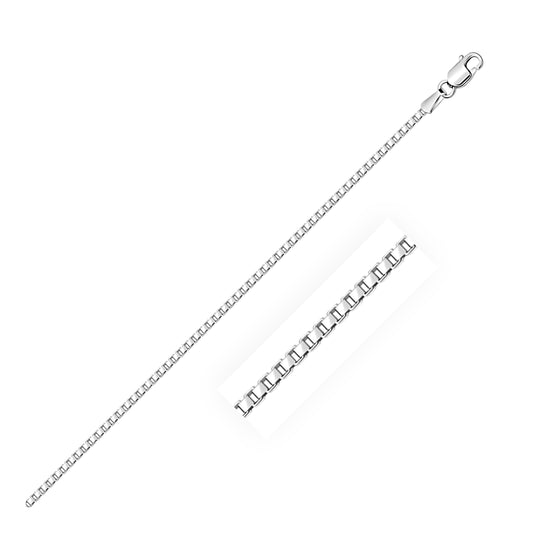 Sterling Silver Rhodium Plated Box Chain (1.80 mm)-Teresa&#39;s Fashionista LLC