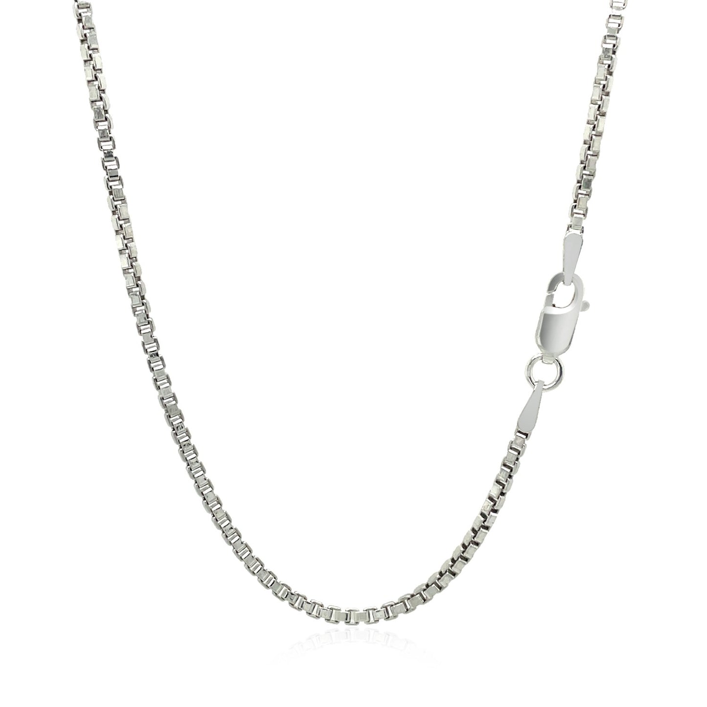 Sterling Silver Rhodium Plated Box Chain (1.80 mm)-Teresa&#39;s Fashionista LLC