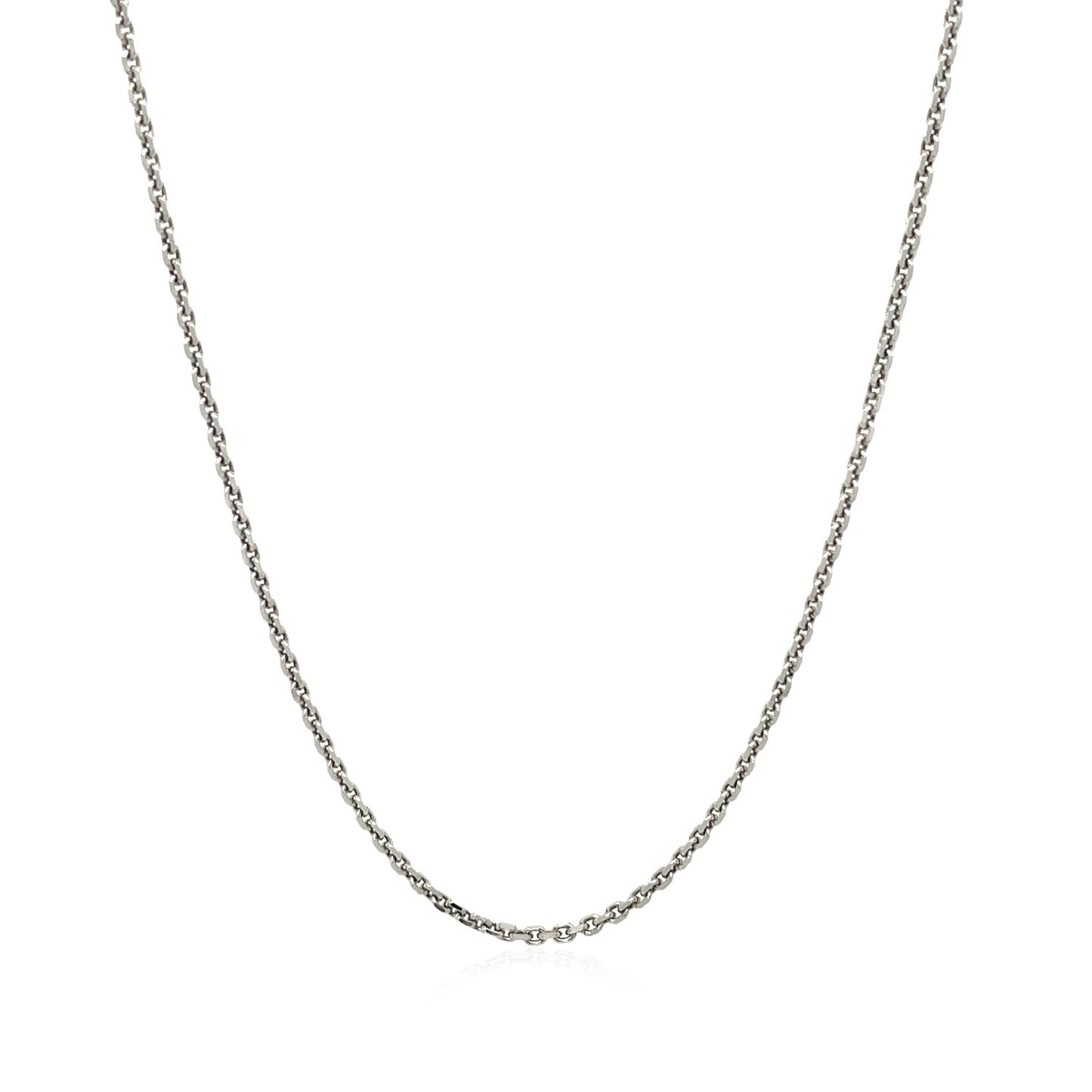 Sterling Silver Rhodium Plated Cable Chain (1.40 mm)-Teresa&#39;s Fashionista LLC