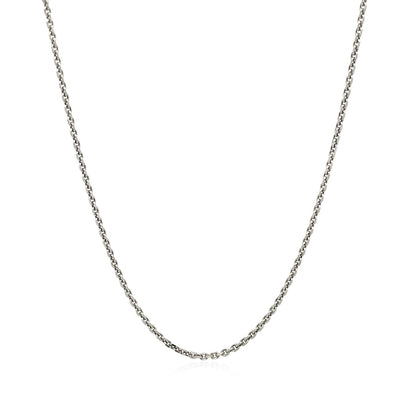 Sterling Silver Rhodium Plated Cable Chain (1.40 mm)-Teresa&#39;s Fashionista LLC