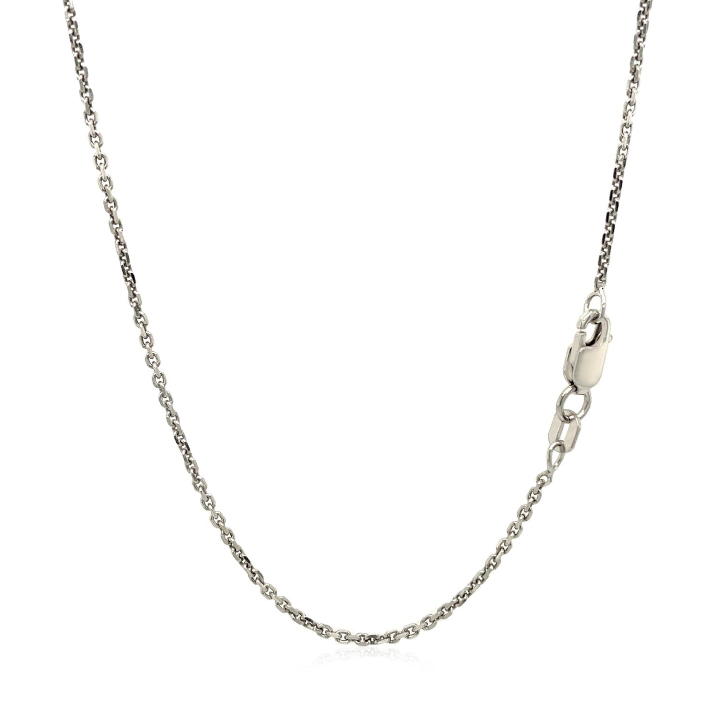 Sterling Silver Rhodium Plated Cable Chain (1.40 mm)-Teresa&#39;s Fashionista LLC