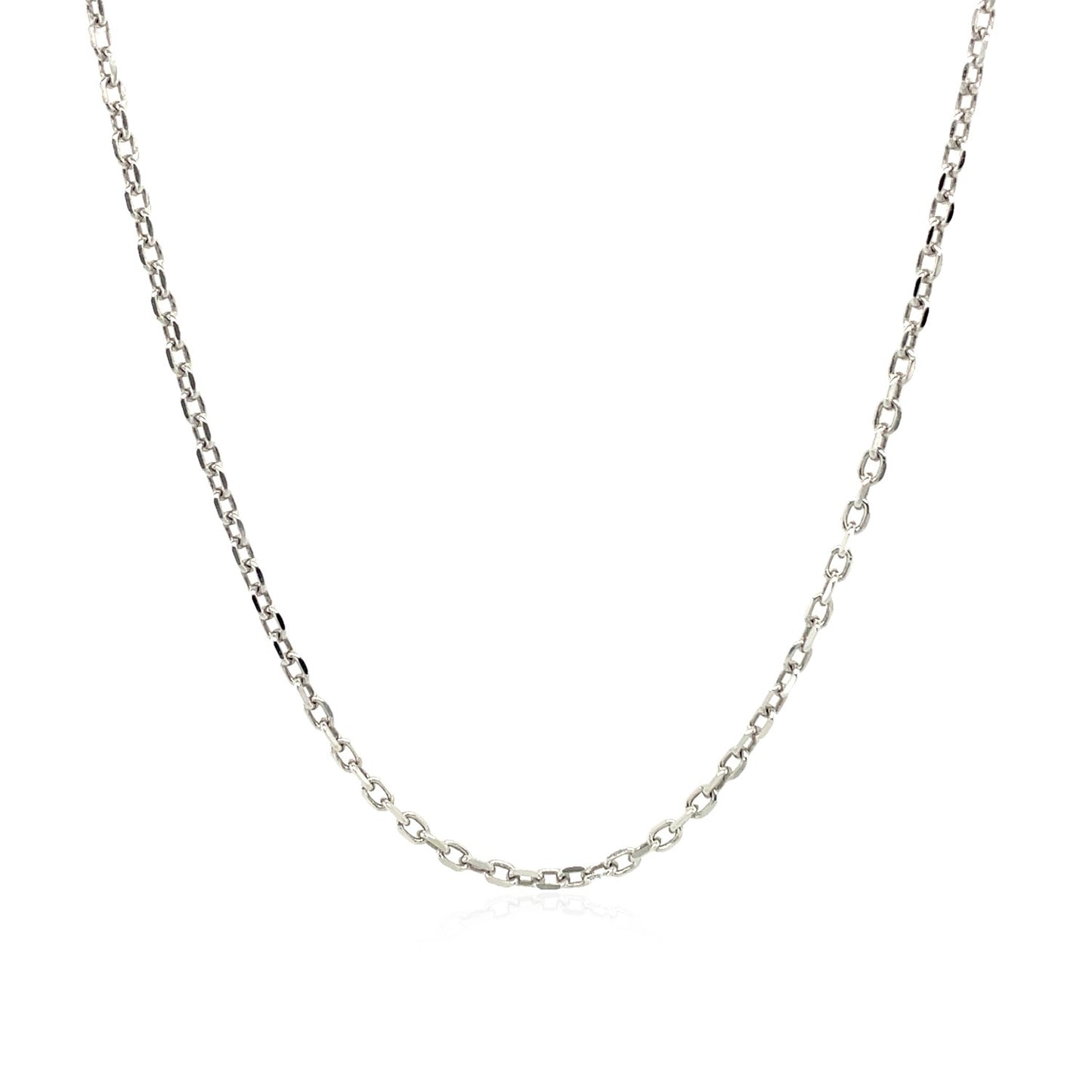 Sterling Silver Rhodium Plated Cable Chain (1.50 mm)-Teresa&#39;s Fashionista LLC